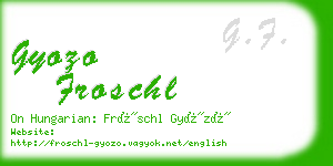 gyozo froschl business card